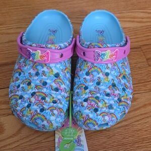 Lisa Frank Rainbow Unicorn Crocs - Arctic - Big Kids Size J5